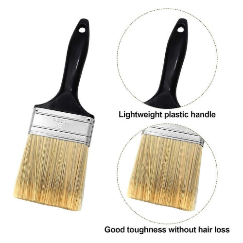 3inch Flat Paint Brushes,Professional Paint Tools with Treated Handle 2