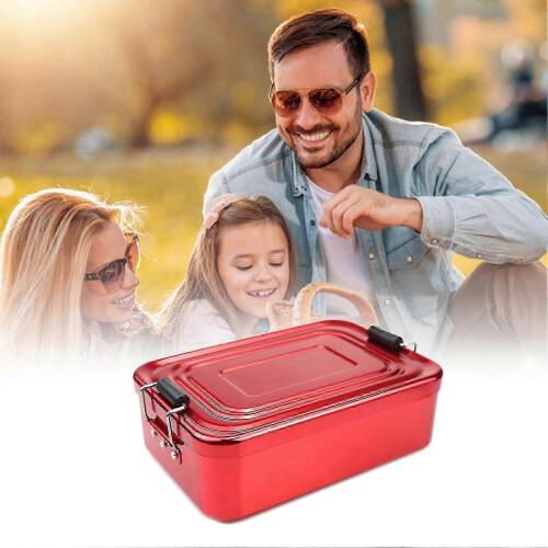 Sturdy Aluminum Lunch Box Portable Rectangular Food Fruit Container 1