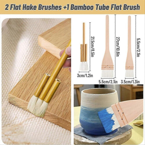 15pcs Pottery Glaze Brushes Paint Brushes Set 2