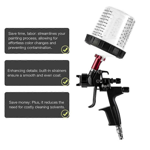 1set Sprayer Paint Tank Spraying Mixing Cup 600ml 2