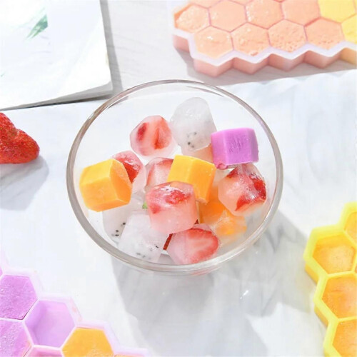 Ice Maker Honeycomb Box Ice Cream Tools Pink 2