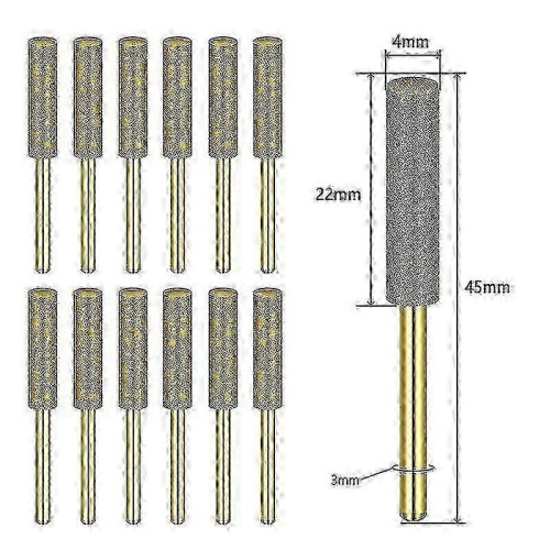 Dremel 12 τεμάχια διαμαντένιο ακόνισμα αλυσοπρίονου, μύτες