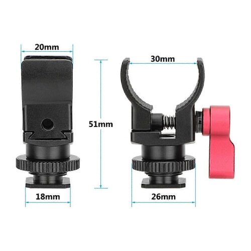 Super Clamp with Cold Shoe Mount Adapter with Screw Knob Feature 1/4-20 Mounting 1