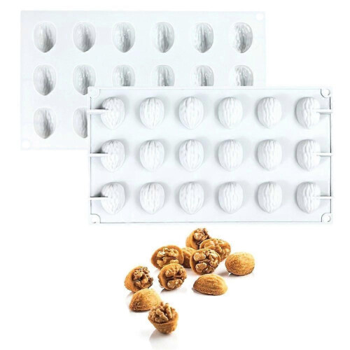 Walnut Shell Silicone Mold Pudding Chocolate Mould Soap Candle Molds Cake Decorating Tools Kitchen Baking Supplies 2
