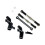 RC Car Upgrade Steering Assembly Pull Rod Kit for 1/12 Black 2