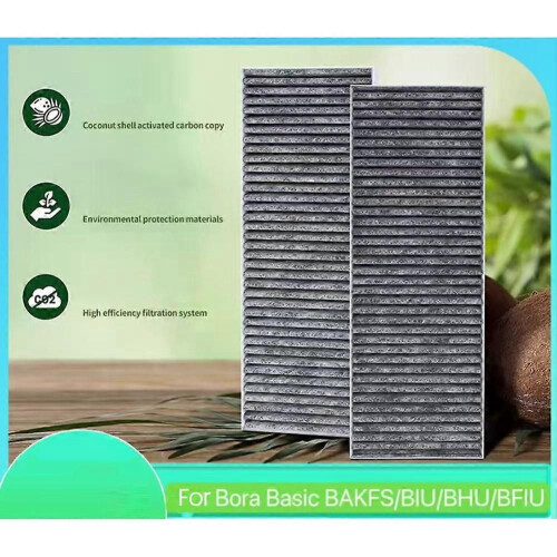 2PCS Activated Carbon Filter compatible for Bora Basic BAKFS/BIU/BHU/BFIU Cooker Hood Range Hood Grease Filter 2