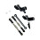 RC Car Upgrade Steering Assembly Pull Rod Kit for 1/12 Black 4