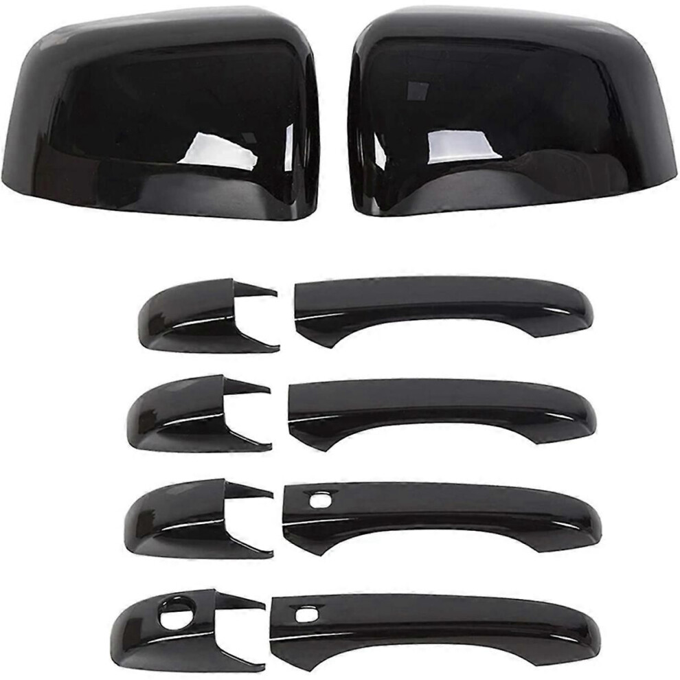Mirror Covers+Door Handle Covers For Jeep Grand Cherokee Dodge Durango 2011-2020 9152359626279