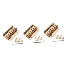 3pcs Vintage Guitar Bridge Saddle Screws for Electric Guitar Bass, Durable Metal, Precise Height Adjustment