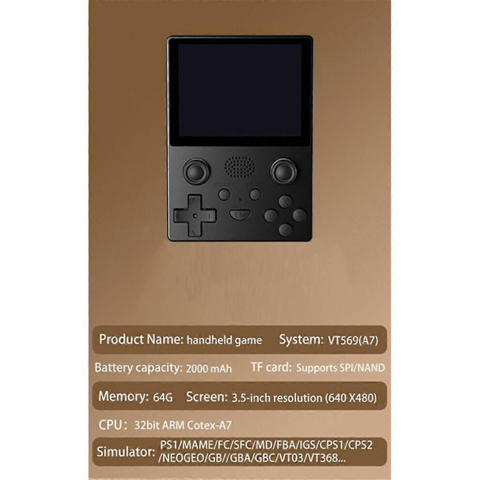 X5 Portable Game Arcade For Ps1 Simulator Console 15000 + Gaming 2000Mah Battery 3.5Inch Ips Screen Game Console Black 9409192831385
