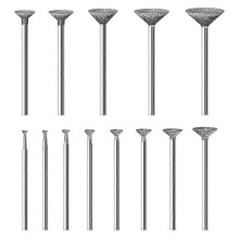 Stone Carving Set Diamond Burr Bits Compatible with for Dremel, 13PCS Polishing Kits Rotary Tools Ac