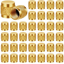 Tapón abocinado de 1/4", redondo de latón con junta tórica de neopreno para válvula HVAC, 25 unidades.