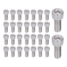 30 tornillos hexagonales de cabeza cilíndrica con hexágono interior, acero inoxidable 304, grado marino,