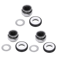 3 sellos mecánicos de fuelle de goma con resorte helicoidal de 12 mm (3 unidades, 301-12)