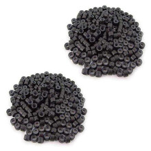 200 unidades de microanillos de silicona de 5 mm con revestimiento marrón oscuro.