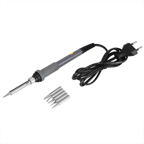 60W Electric Soldering Iron Adjustable Temperature with 5 Soldering Tips