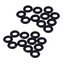 20 arandelas de sellado de goma negra en forma de O de 8 x 4 x 2 mm