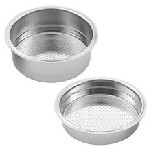 2 Stück 51 mm Edelstahl-Kaffeemaschinen-Druckfilterkorb Pulverfilter Kaffee bodenloser Siebträger