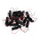 20 Pcs Black 2-Wired 1x AA Battery Case Box Holder 2