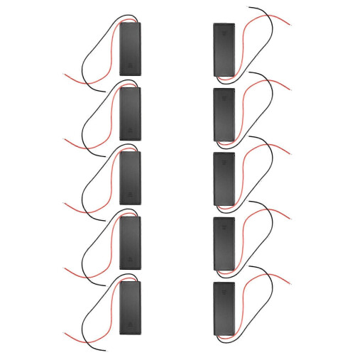 10/Pcs 2 AAA Battery Holder with Switch ON Off and Back Cover 1
