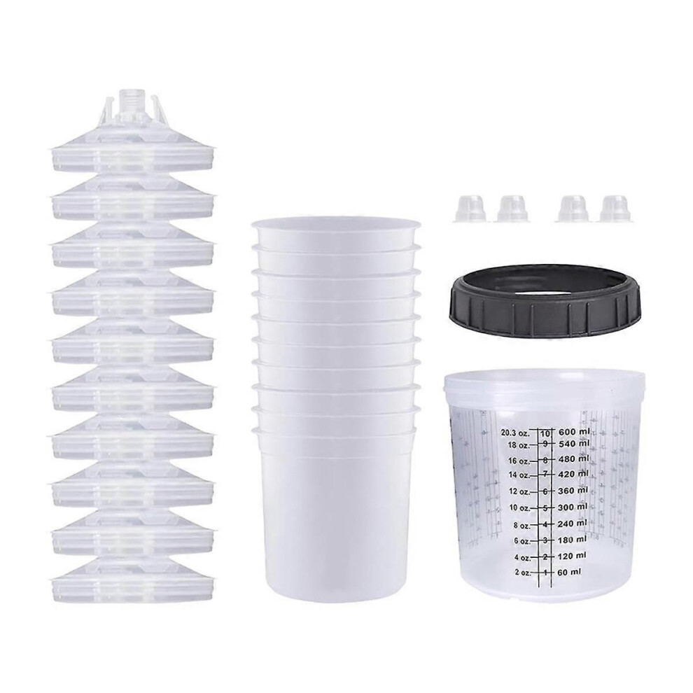 Paint Mixing Containers Paint Sprayer Cup Liners Automotive Paint Sprayer Set Use For Paint, Resin, Epoxy, Art 800Ml 9152359631983