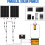 4 Pair Solar Connectors 30A Y Branch Parallel PV Adapter Cable Wire Plug Tool Kit for Solar Panel(M/FF+F/mm) 4