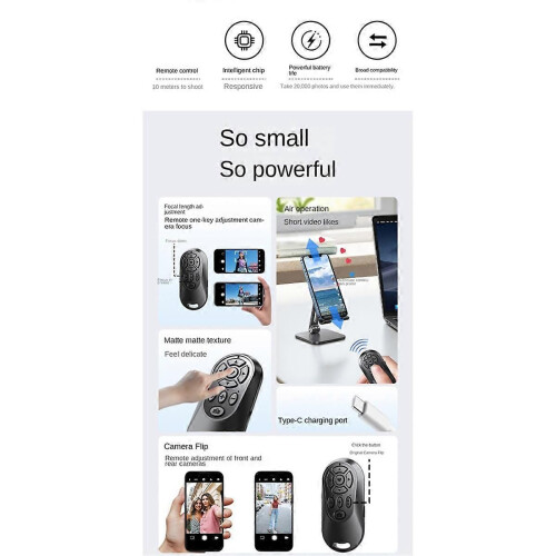 Wireless Bluetooth-Compatible Remote Control Button Controller Self-Timer Camera Stick Shutter Rele 2