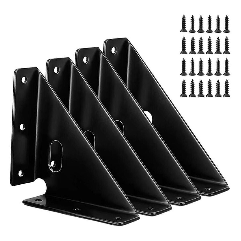 Gusset Joints 4 Pcs, Trapezi Corner Code, Bracket Corner Brace Bracket Fasteners, Furniture Shelf S 9152359622714