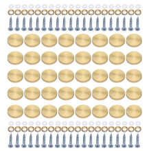40 Pack Glass Screws Stainless Steel Screw Covers Caps Decorative Fasteners Furniture Fastening for