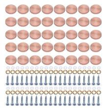 40 tornillos para vidrio, tapas de acero inoxidable para tornillos, sujetadores decorativos, fijación