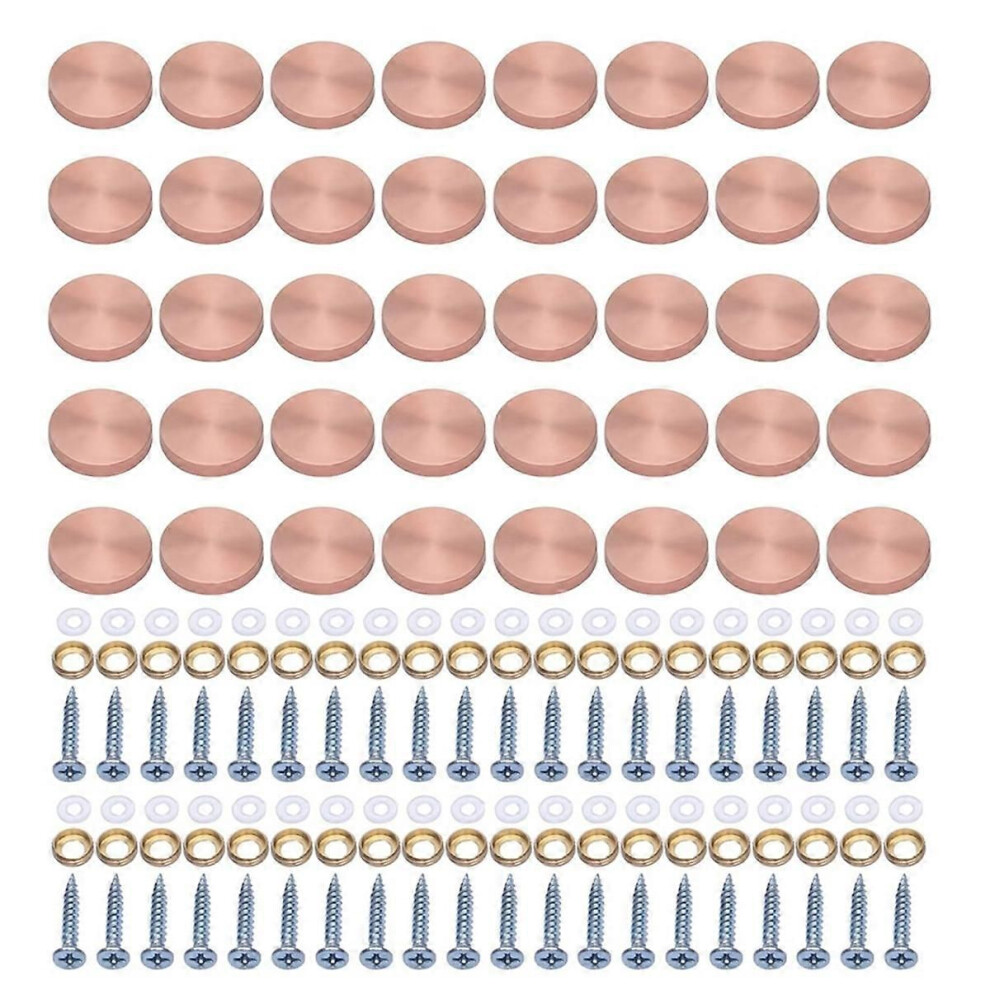 40Pack Glass Screws Stainless Steel Screw Covers Caps Decorative Fasteners Furniture Fastening For 9152359623476