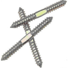 10 st. dubbelhuvudträskruvar självgängande 78 mm x 8 mm för möbelinfästning träbearbetningskopplingspinne