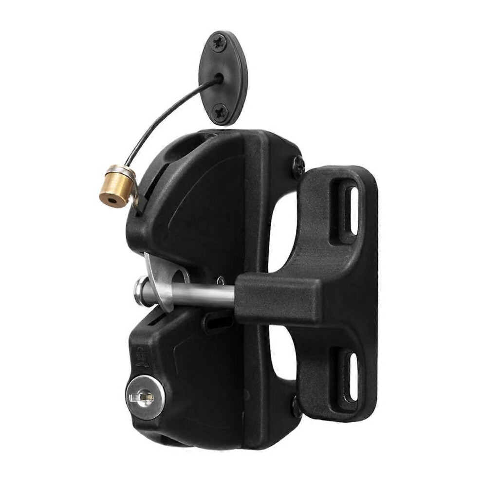 Key Lockable 2 Way Gate Latch With Spring Loaded Pull Cable Key 2 Sided Gate Fence Lock For Outdoor 9409192839992