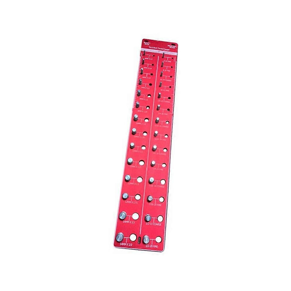 28 Size Nut And Bolt Bolt Size And Thread Gauge-Red 9152359624930