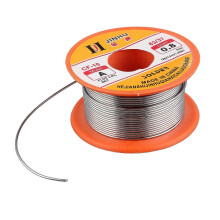 Filo di stagno JINHU da 0,8 mm, 50 g, stagno, piombo, fusione, anima di colofonia, flusso per saldatura,