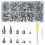 Κιτ 354 τεμαχίων Punk Spikes και Studs, 8 μεγέθη κώνων Spikes, μεταλλικά τ 1