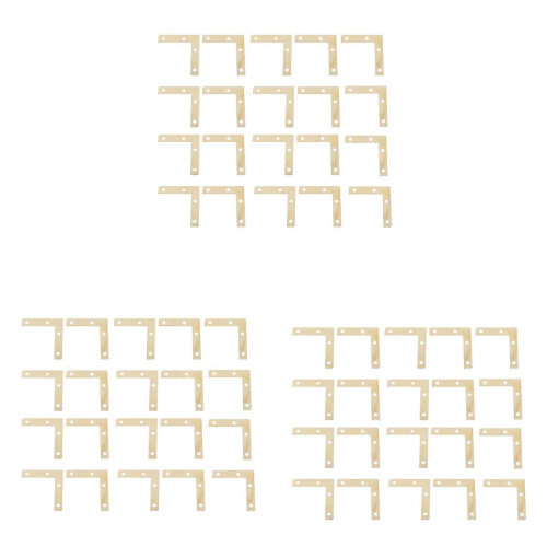 60 Pcs 51mm Flat Corner Right 90 Angle Bracket Repair Plate Fixing Brace