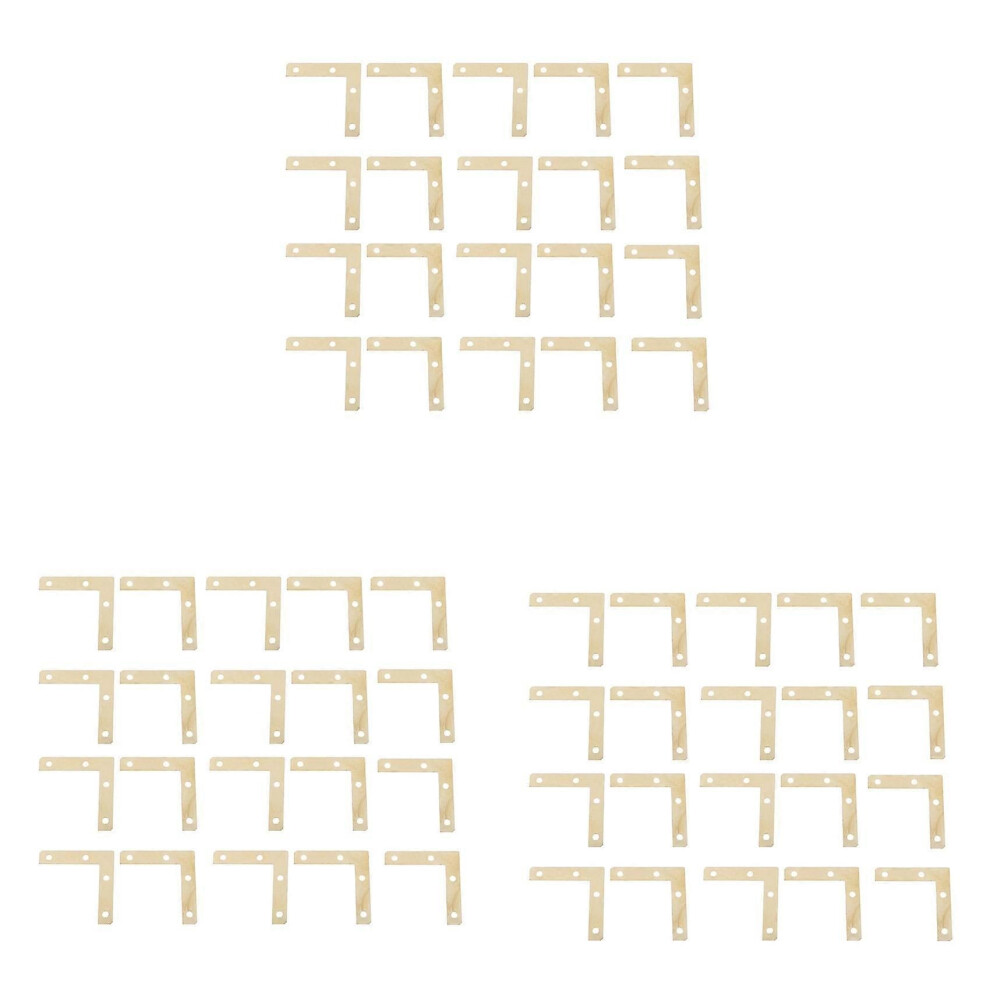 60 Pcs 51Mm Flat Corner Right 90 Angle Bracket Repair Plate Fixing Brace 9152359622967