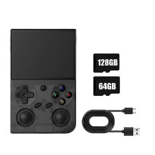 Console di gioco portatile retrò G350 64G+128G 10000+ giochi Sistema Linux a 64 bit Schermo IPS da 3,5