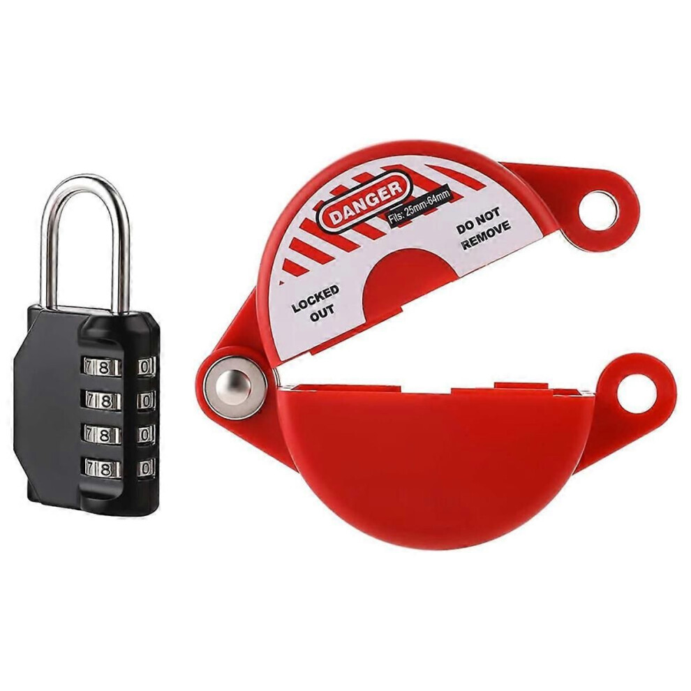Gate Valve Lockout Device With Coded Lock, Suited Compatible For 1 To 2-1/2 In 9152359628518