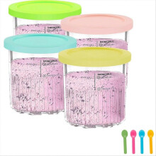 Replacement compatible for Creami Pints and Lids - 4 Pack NC501