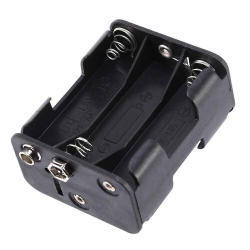 6X Double Side Spring 6 x 1.5 V AA Battery Holder Case Box Black 1