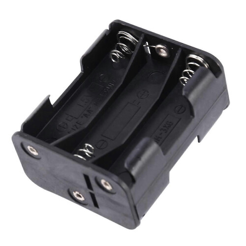 6X Double Side Spring 6 x 1.5 V AA Battery Holder Case Box Black 2