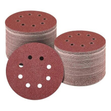 160 kpl 5 tuuman hiomalaikka, 60/80/120/150/240/320/400/600Grit 8 reiän tarranauhahiomapaperi, hiekkapaperi