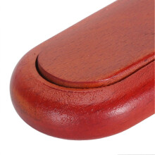Foldable Pipe Holder, Small Portable Wooden Stand for Single Pipe, Red Varnish