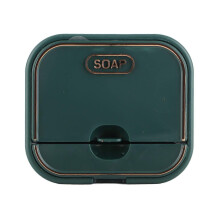 Jabonera mural no compatible con tapa abatible, jabonera de baño, verde oscuro