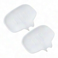 Porta sapone in silicone bianco con sistema di autodrenaggio - Prolunga la durata del sapone solido