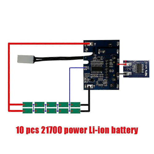 BL1830 10 x 21700 Θήκη μπαταρίας PCB Προστασία φόρτισης Πλακέτα 1
