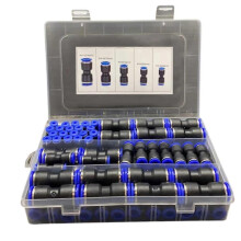80pcs Quick Connect Push Connectors for Polyethylene Pipe PU/PA/PE/PVC Compatible with 1/2 3/8 5/16