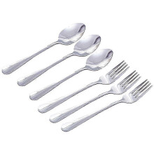6-teiliges Kinderbesteck-Set aus Edelstahl (Gabel und Löffel), Kleinkindbesteck